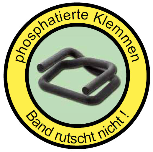 NICOTEX - Bandklemmen phosphatiert "Gürtelprinzip" 25 mm Typ Bf8 1600 kg